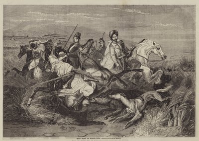 Galtjakt i Afrika av after Horace Vernet