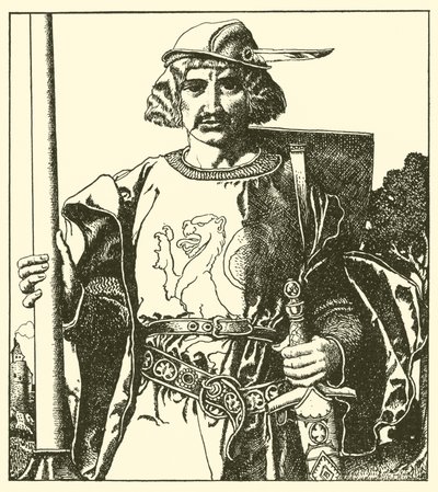 Sir Lionel från Storbritannien av after Howard Pyle