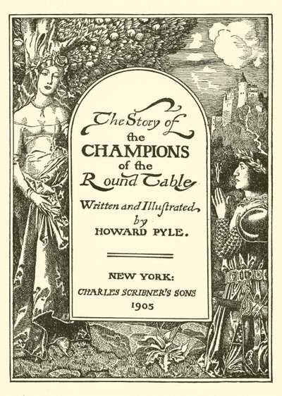 Titelsidan för The Story of the Champions of the Round Table av after Howard Pyle
