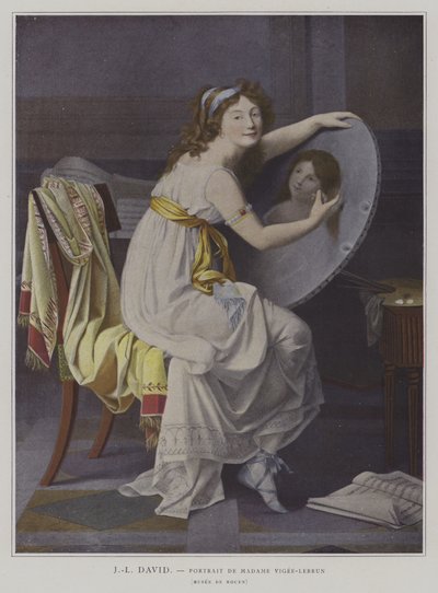 Porträtt av Madame Vigee-Lebrun av after Jacques Louis David