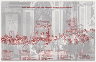 Kröningen av Napoleon till Frankrikes kejsare i Notre Dame de Paris, 1804 av after Jacques Louis David