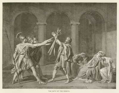 Horatiernas ed av after Jacques Louis David