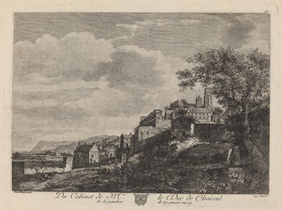 Utsikt över en Hilltown av after Jan van der Heyden Jeanne Deny