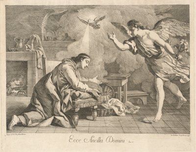 Bebådelsen av after Jean François de Troy Jean Baptiste Hutin