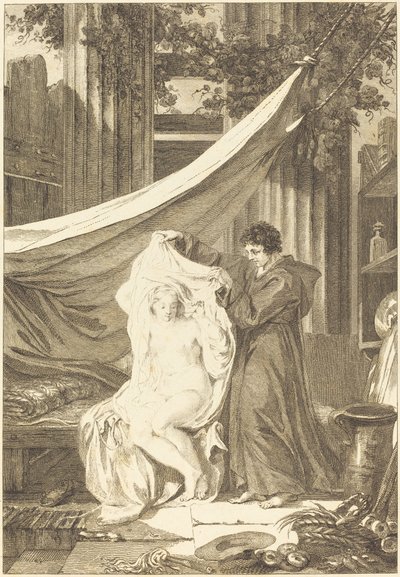 Eremiten (Djävulen i helvetet) av after Jean Honoré Fragonard