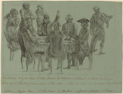 Filosofernas måltid av after Jean Huber