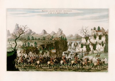 Kavalleriet marscherar av after Johannes Nieuhof