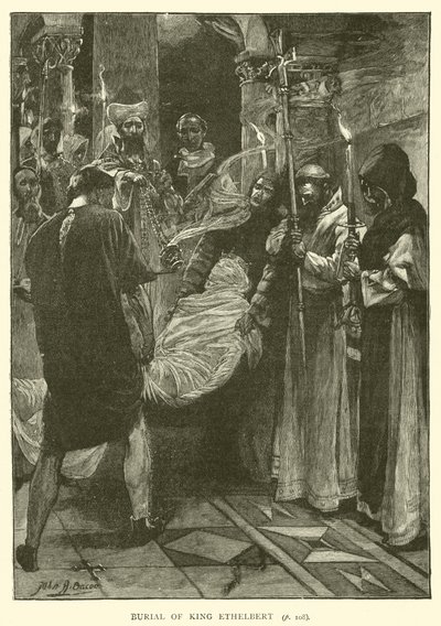 Begravning av kung Ethelbert av after John Henry Frederick Bacon