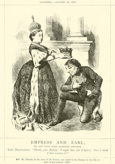 Kejsarinna och Earl; eller, en bra tur förtjänar en annan av after John Tenniel