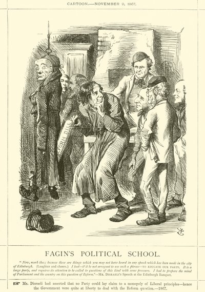 Fagins politiska skola av after John Tenniel