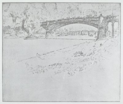 Eads Bridge, St. Louis [överst] av after Joseph Pennell
