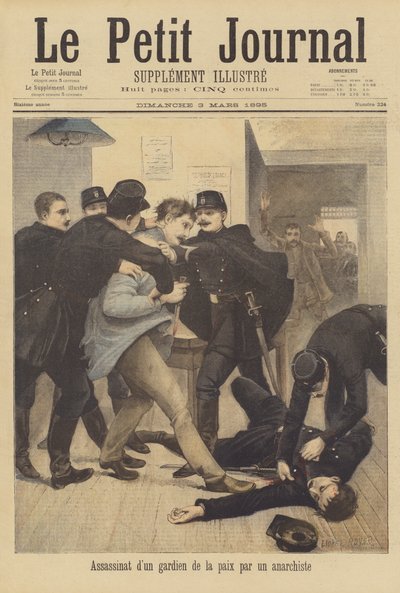 Mord på en polis av en anarkist av after Lionel Royer