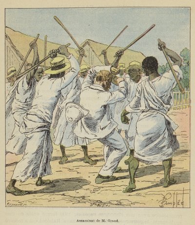 Mordet på M Grand av after Louis Charles Bombled