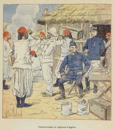 Kantonen av det algeriska regementet av after Louis Charles Bombled