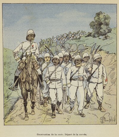 Byggande av vägen, Start av sysslan av after Louis Charles Bombled