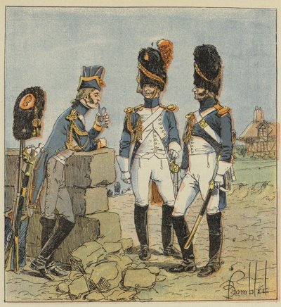 Imperial Guard, Grenadiers, Klä av sig, Helklänning, Fältklänning av after Louis Charles Bombled