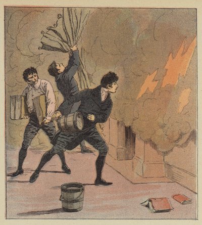 Brand i Longwood av after Louis Charles Bombled