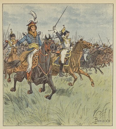 Aldrig, i spetsen för ett kavalleri, såg vi någon så briljant, modigare, mer beslutsam. av after Louis Charles Bombled