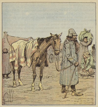 Mercanti-jude som följer med de tyska arméerna, från naturen av after Louis Charles Bombled