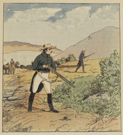 Kejsaren jagar rapphönan av after Louis Charles Bombled