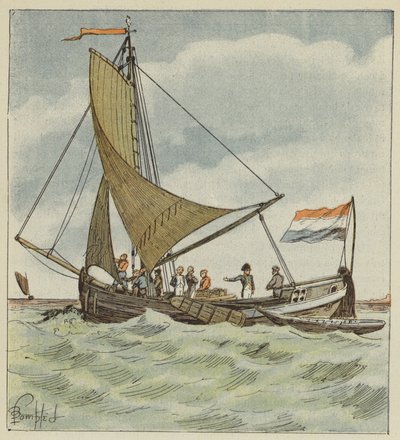 Kejsaren skänker en båt till en holländsk pilot av after Louis Charles Bombled
