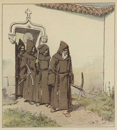Frankrike kunde och borde ha några dårhus som heter trappister av after Louis Charles Bombled