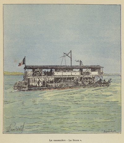 Kanonnären La Brave av after Louis Charles Bombled