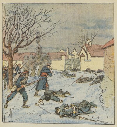 Peytavin-divisionen har attacken mot Poupry av after Louis Charles Bombled