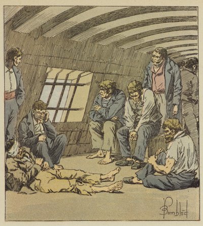 De flesta av våra goda sjömän var fångar i England av after Louis Charles Bombled