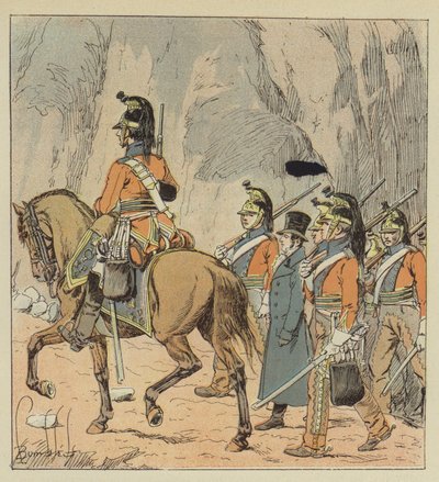 Las-Cases borttagna från Longwood av after Louis Charles Bombled
