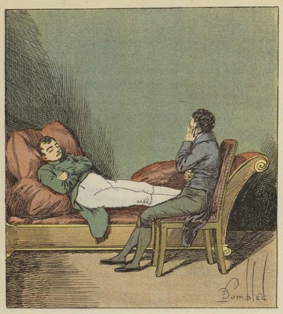Fallen gäller sovande Napoleon av after Louis Charles Bombled