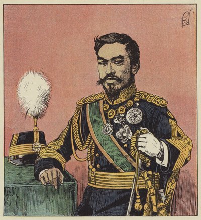 Mikado Mutsu-Hito, kejsare av Japan av after Louis Charles Bombled