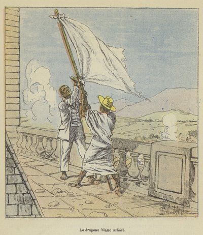 Den vita flaggan vajar av after Louis Charles Bombled