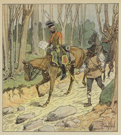 General Stengel var en utmärkt husarofficer av after Louis Charles Bombled