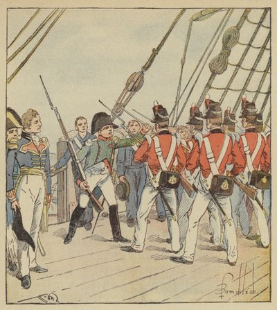 Kejsaren befaller övningen av Bellerophons soldater av after Louis Charles Bombled