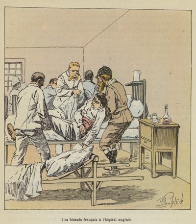 Fransmännen skadade på engelska sjukhuset av after Louis Charles Bombled