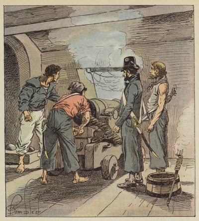 Sjömän 1805-1815 av after Louis Charles Bombled