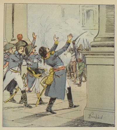 Duphots död av after Louis Charles Bombled