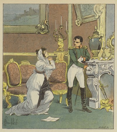 Napoleon och fru Hatzfeld av after Louis Charles Bombled