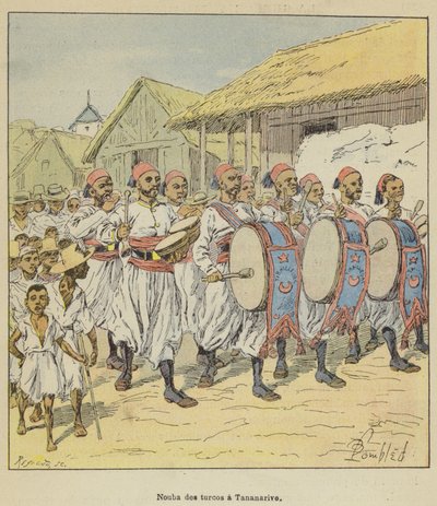Nuba of Turcos i Antananarivo av after Louis Charles Bombled