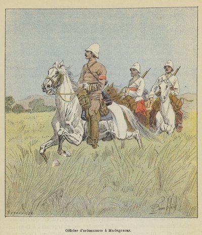 Ordineringsofficer på Madagaskar av after Louis Charles Bombled