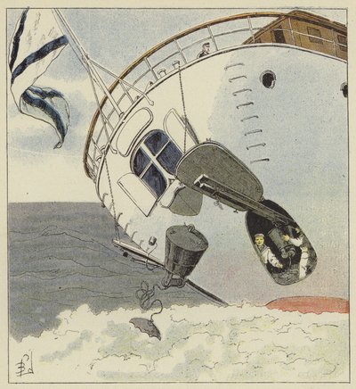 Att lägga undervattensminor av after Louis Charles Bombled