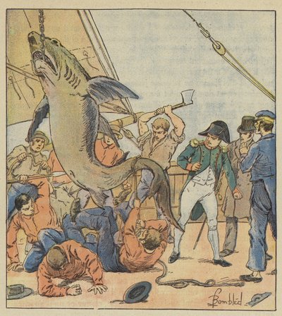 Att fånga en haj av after Louis Charles Bombled