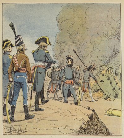 Låssmeden förstör sin belägringsutrustning i Mantua av after Louis Charles Bombled