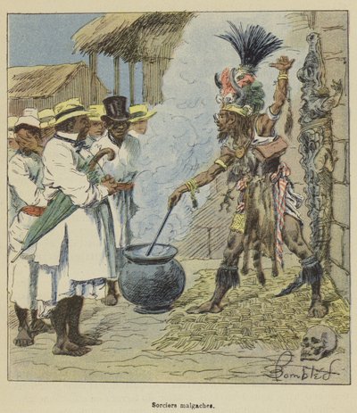 Madagaskiska trollkarlar av after Louis Charles Bombled
