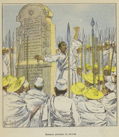 Trollkarlar som predikar uppror av after Louis Charles Bombled