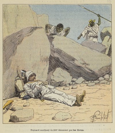 Döende trainard från 200-talet upptäckt av Hovas av after Louis Charles Bombled