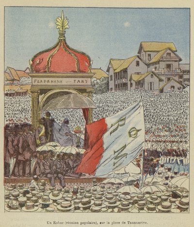 En Kabar (folkligt möte), på platsen för Antananarivo av after Louis Charles Bombled