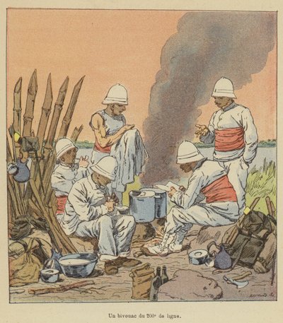En bivack från 200:e linjen av after Louis Charles Bombled