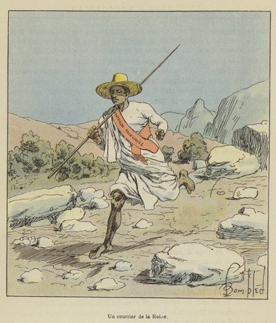 En kurir från drottningen av after Louis Charles Bombled